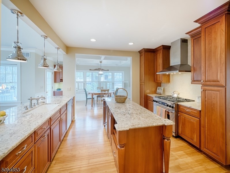 View of kitchen at 101 Boulevard after we staged the home