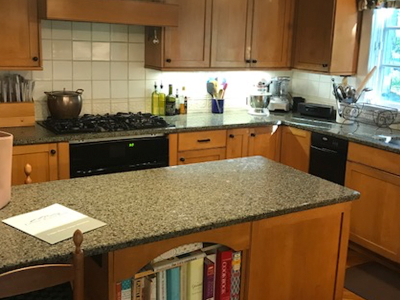 View of the kitchen at 170 Morris Avenue before we staged the home to sell