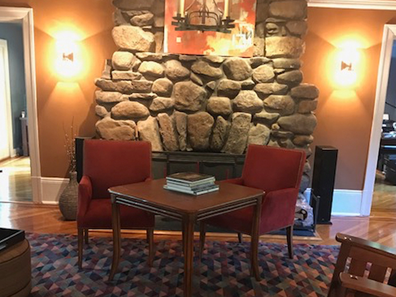 View of the living room at 170 Morris Ave. before we staged the home to sell