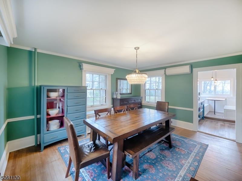 View of the dining room at 470 Morris Avenue after we staged the home to sell