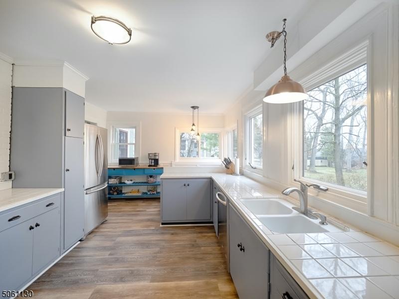 View of the kitchen at 470 Morris Ave. after we staged the home to sell