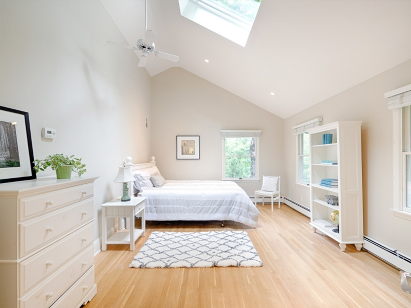 View of bedroom at Wilson Rd. after we staged the home