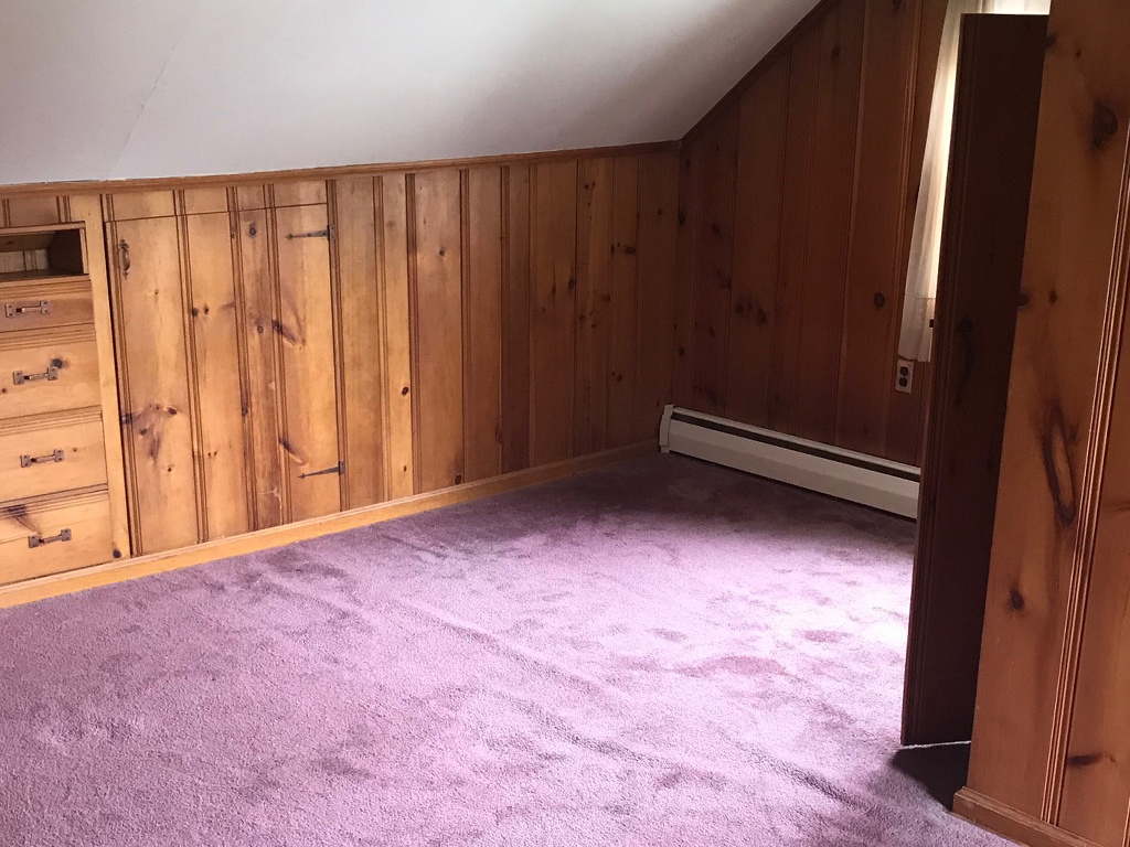 View of the bedroom before the home was staged