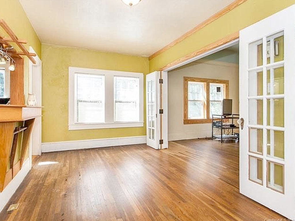 View of the dining room at 125 Naples Road before home staging