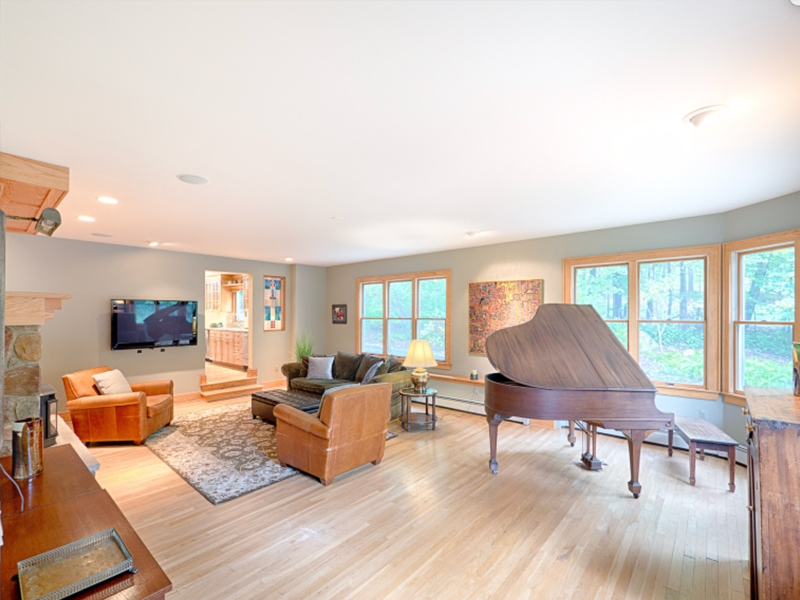 View of the family room at Wilson road after we staged the home