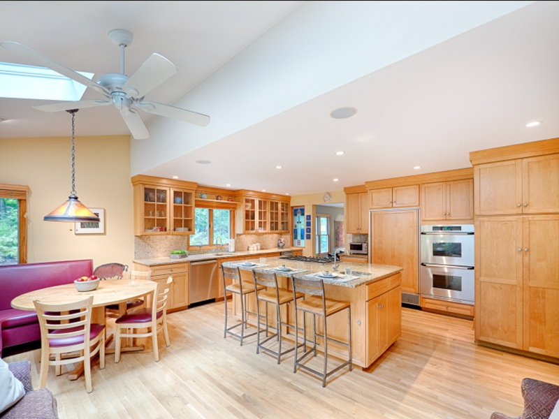 View of the kitchen after home staging
