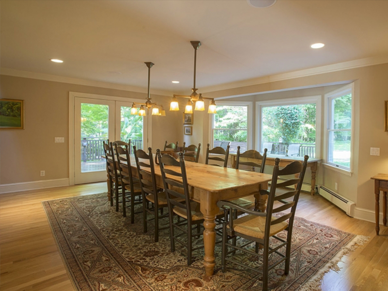 View of the dining room at 145 Wilson Rd. before it was staged by a certified professional home stager from eStaged Homes